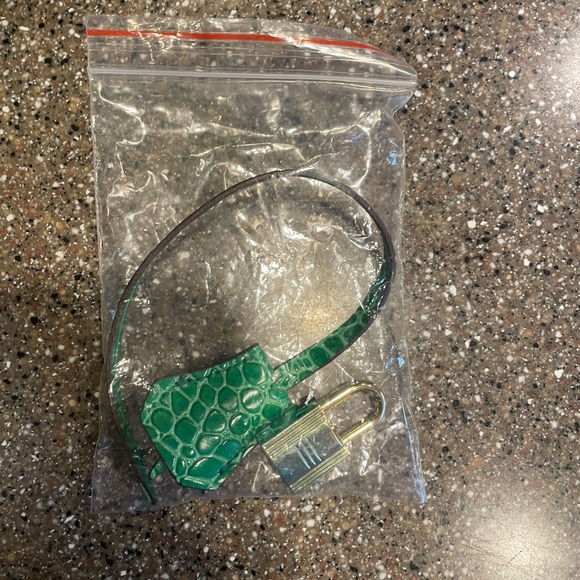 Vibrant Green Crocodile-Embossed Tote - Picture 6 of 8